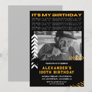 Invitation Cartons d'invitation pour 100 ans Hommes Photo Pei