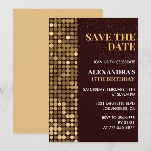 Invitation Cartons d'invitation pour 17ème anniversaire À sau