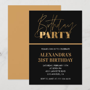 Invitation Cartons d'invitation pour 31e anniversaire Fête d'