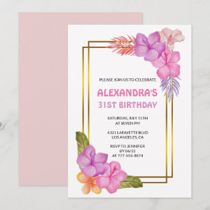 Invitation Cartons d'invitation pour 31e anniversaire Floral
