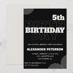 Invitation Cartons d'invitation pour 5 ans garçon fete