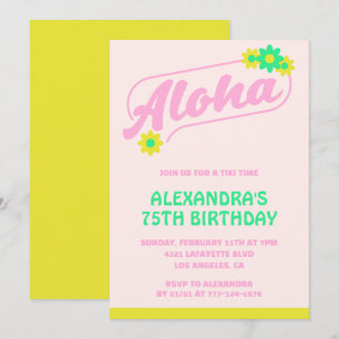 Invitation Cartons d'invitation pour 75e anniversaire Tropica