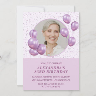 Invitation Cartons d'invitation pour 83e anniversaire Photo B