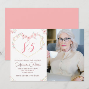 Invitation Cartons d'invitation pour 85e anniversaire Photo F