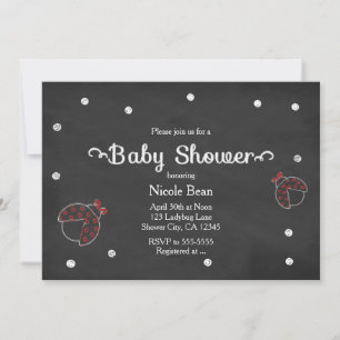Invitation Cartons d'invitation pour Baby Shower à points sur