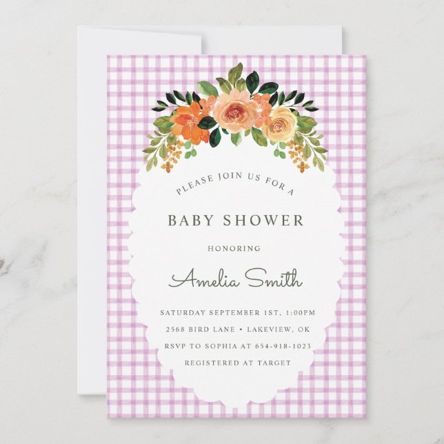 Invitation Cartons d'invitation pour Baby Shower au motif Gin (Devant)
