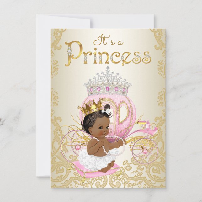 Invitation Cartons d'invitation pour Baby Shower de Princesse (Devant)