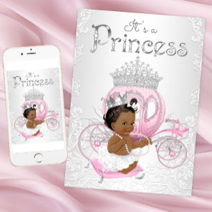 Invitation Cartons d'invitation pour Baby Shower de Princesse