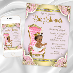 Invitation Cartons d'invitation pour Baby Shower de Princesse