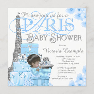 Invitation Cartons d'invitation pour Baby Shower Garçon à Par