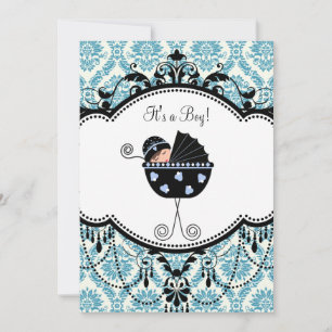 Invitation Cartons d'invitation pour Baby Shower garçon en Da