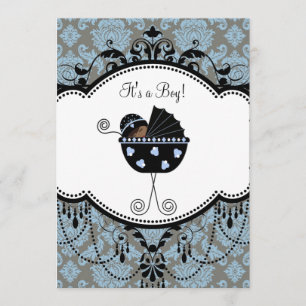 Invitation Cartons d'invitation pour Baby Shower garçon en Da
