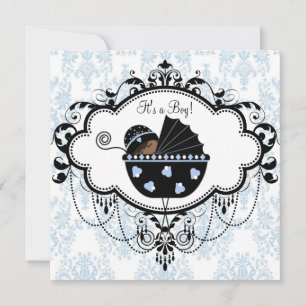 Invitation Cartons d'invitation pour Baby Shower garçon en Da