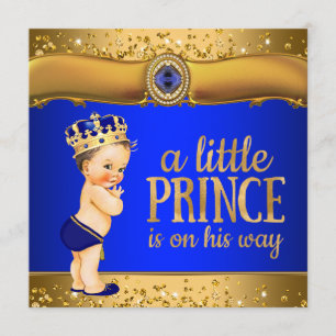 Invitation Cartons d'invitation pour Baby Shower Royal Blue G