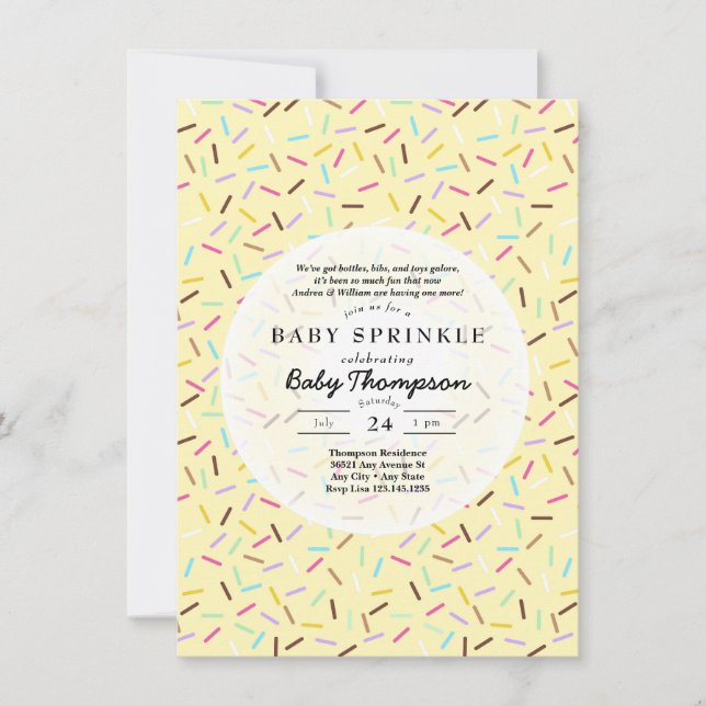 Invitation Cartons d'invitation pour Baby Sprinkle (Devant)