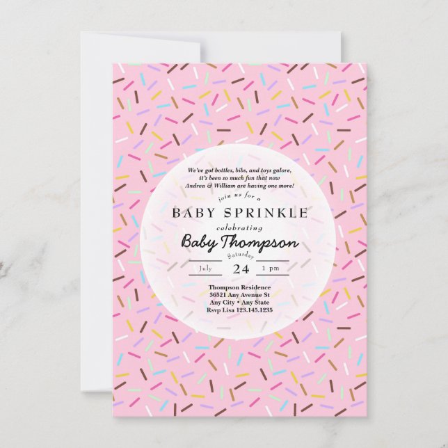 Invitation Cartons d'invitation pour Baby Sprinkle (Devant)