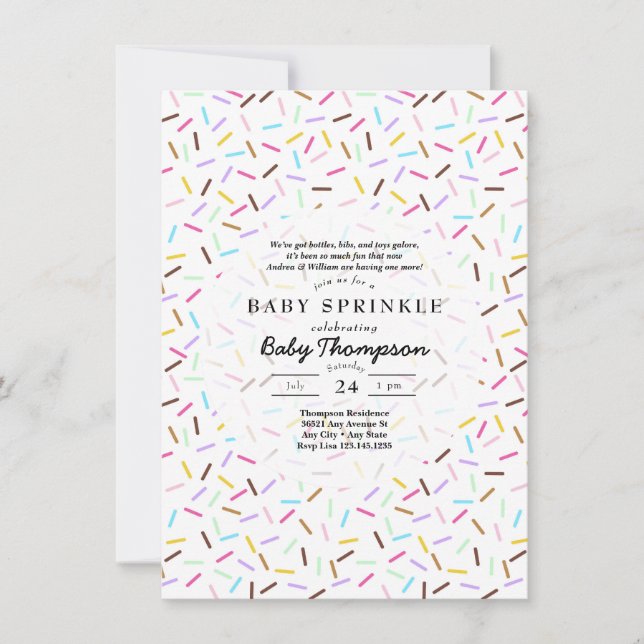 Invitation Cartons d'invitation pour Baby Sprinkle (Devant)