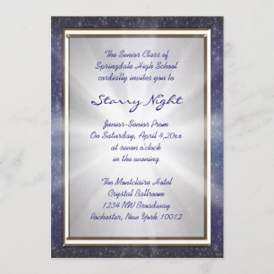 Invitation Cartons d'invitation pour bal sous les étoiles