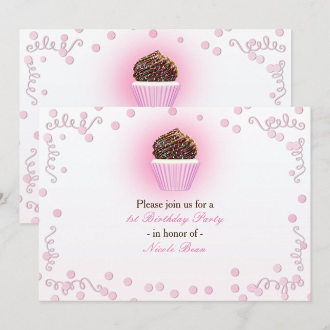 Invitation Cartons d'invitation pour fête d'anniversaire avec (Devant / Derrière)