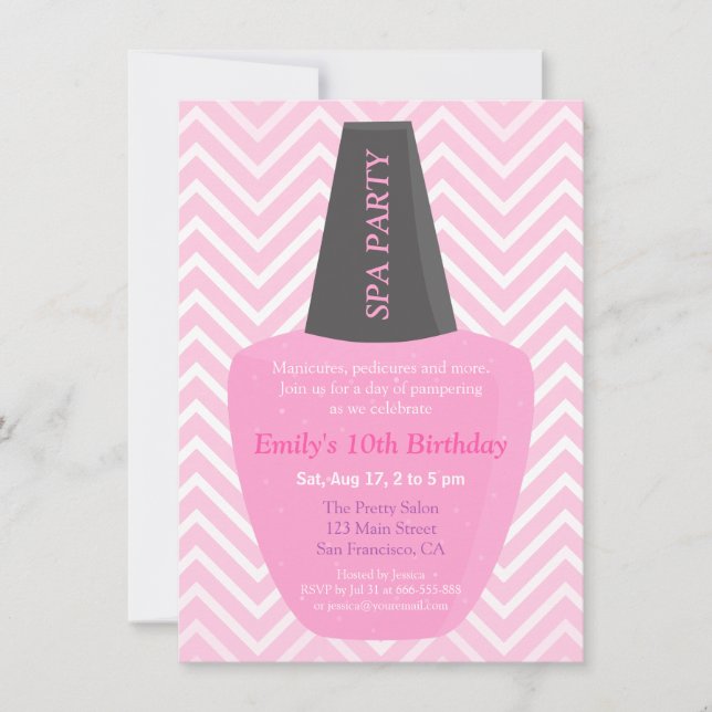 Invitation Cartons d'invitation pour fête d'anniversaire de f (Devant)