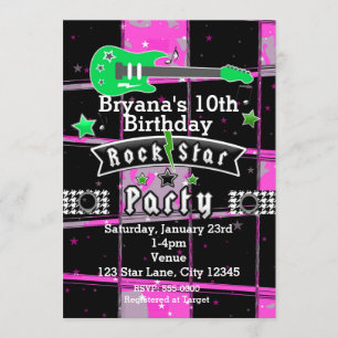Invitation Cartons d'invitation pour fête d'anniversaire de r