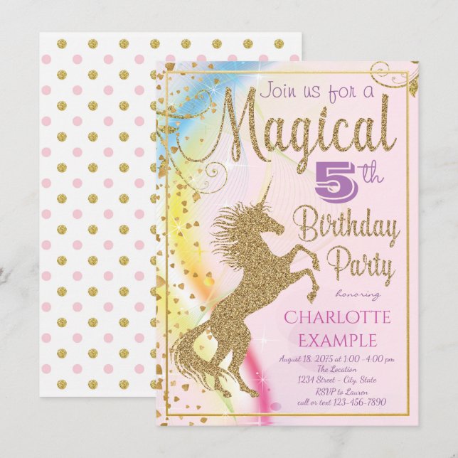 Invitation Cartons d'invitation pour fête d'anniversaire Lico (Devant / Derrière)