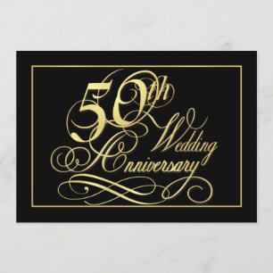 Invitation Cartons d'invitation pour fête du 50e anniversaire
