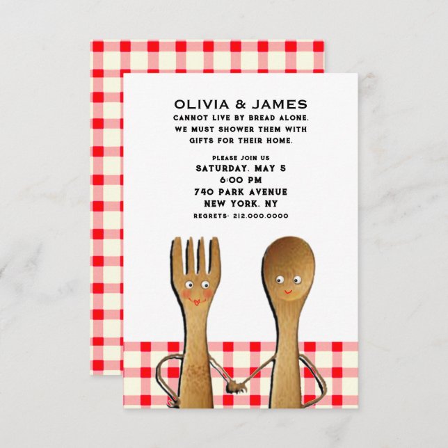 Invitation Cartons d'invitation pour la douche de couple (Devant / Derrière)