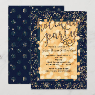 Invitation Cartons d'invitation pour la fête de fêtes avec po