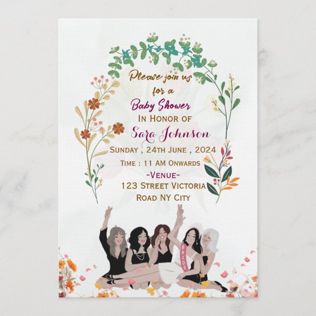 Invitation Cartons d'invitation pour la fête de mariage  (Devant)