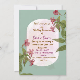 Invitation Cartons d'invitation pour la réception de mariage