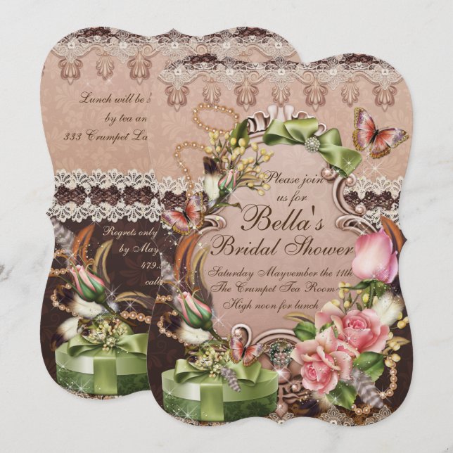 Invitation Cartons d'invitation pour la réception de mariage (Devant / Derrière)