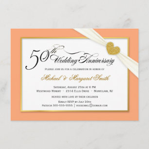 Invitation Cartons d'invitation pour le 50e anniversaire - Co