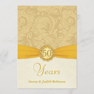 Invitation Cartons d'invitation pour le 50e anniversaire - Mo