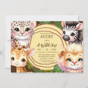 Invitation Cartons d'invitation pour le premier anniversaire