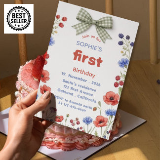 Invitation cartons d'invitation pour le premier anniversaire