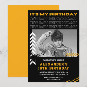 Invitation Cartons d'invitation pour les 16 ans Hommes Photo