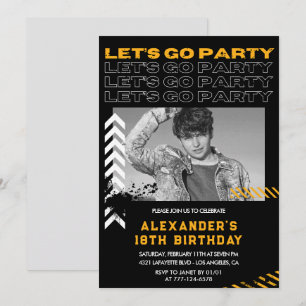Invitation Cartons d'invitation pour les 18 ans Hommes Photo 