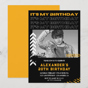 Invitation Cartons d'invitation pour les 20 ans Hommes Photo