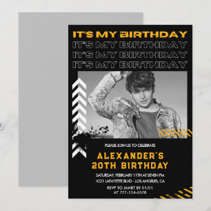 Invitation Cartons d'invitation pour les 20 ans Hommes Photo