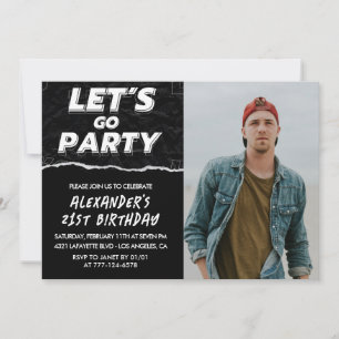 Invitation Cartons d'invitation pour les 21 ans Hommes Photo 