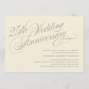 Invitation Cartons d'invitation pour les 25 ans