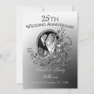 Invitation Cartons d'invitation pour les 25 ans de mariage