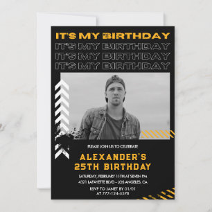 Invitation Cartons d'invitation pour les 25 ans Hommes Photo 