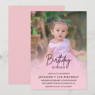 Invitation Cartons d'invitation pour les 2 ans dîner d'annive