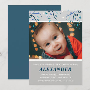 Invitation Cartons d'invitation pour les 2 ans garçon Confett