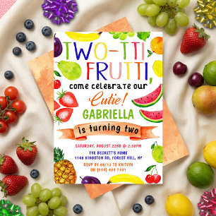 Invitation Cartons d'invitation pour les 2 ans Two-tti Frutti