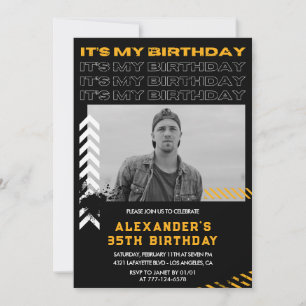 Invitation Cartons d'invitation pour les 35 ans Homme Photo P