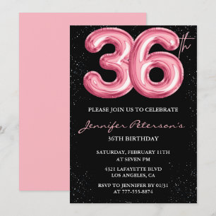 Invitation Cartons d'invitation pour les 36 ans de Black Pink