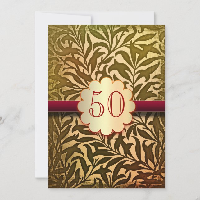Invitation Cartons d'invitation pour les 50 ans d'anniversair (Devant)